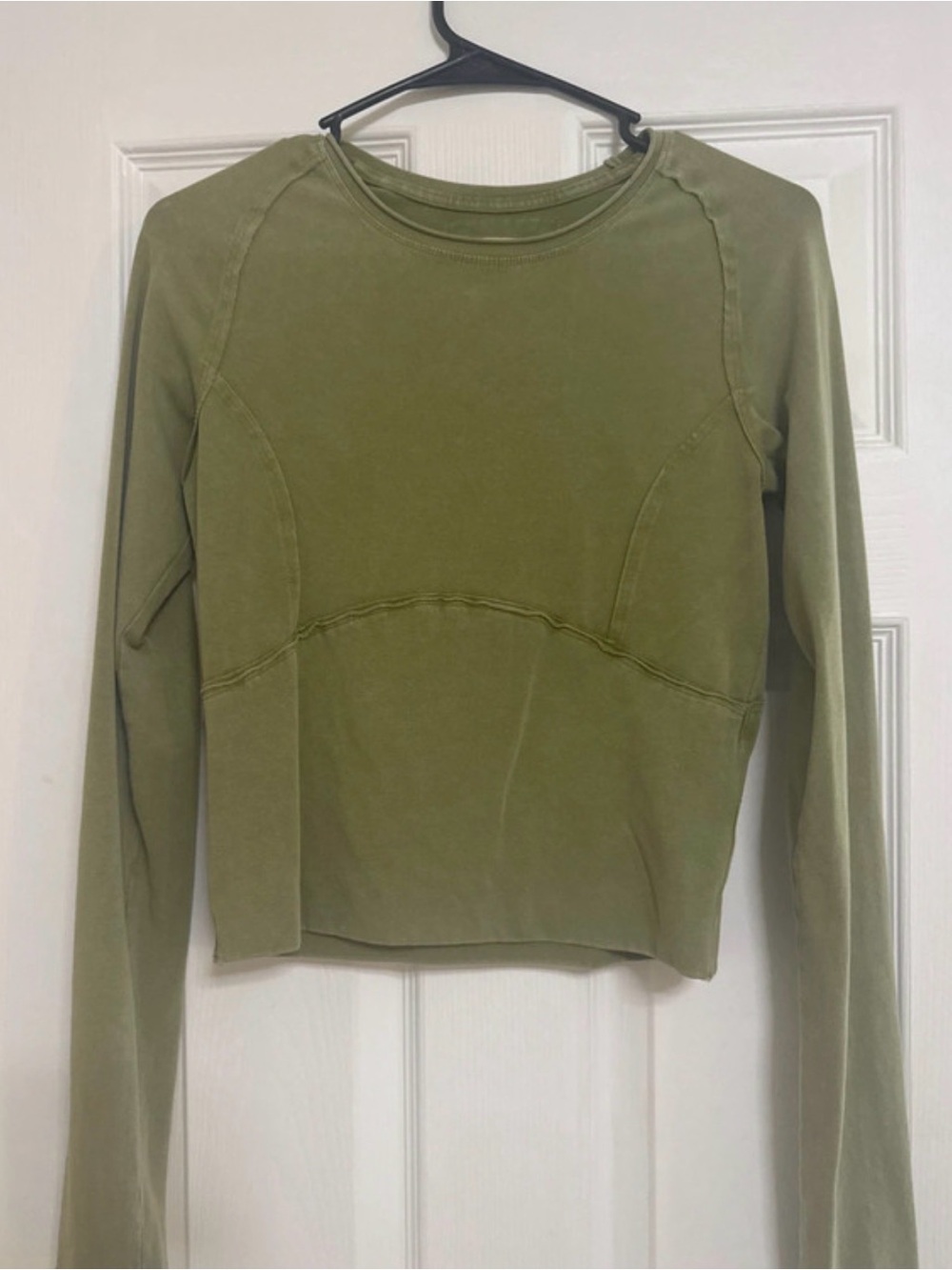 Free People Olive Raglan Long-Sleeve Top